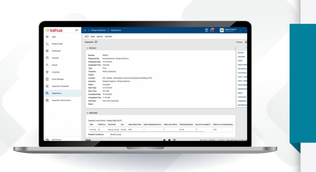 Inspections: Compliant, reliable, and mobile friendly.