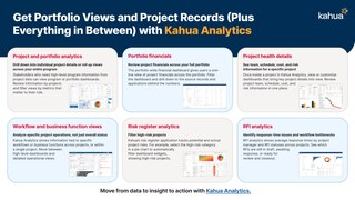 Get Portfolio Views and Project Records (plus Everything in Between) with Kahua Analytics