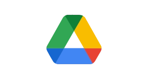 Google Drive logo: a triangular shape with green, yellow, and blue segments on a light gray background.