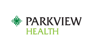 The Parkview Health logo, which features a green, diamond-shaped geometric icon made of small squares, followed by the word PARKVIEW in black capital letters and HEALTH in a smaller, green font below it.