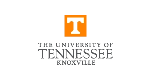 The University of Tennessee Knoxville logo featuring an orange square with a white T above the universitys name in gray text.