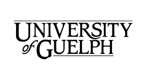 University of Guelph logo with the words University of Guelph in black uppercase and lowercase letters on a light background.