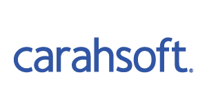 Blue carahsoft logo in lowercase letters on a light gray background.